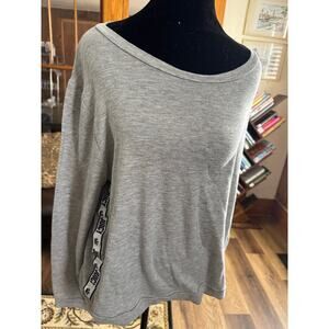 Juicy Couture Gray Sweatshirt Logo Tape Sides Women’s XL